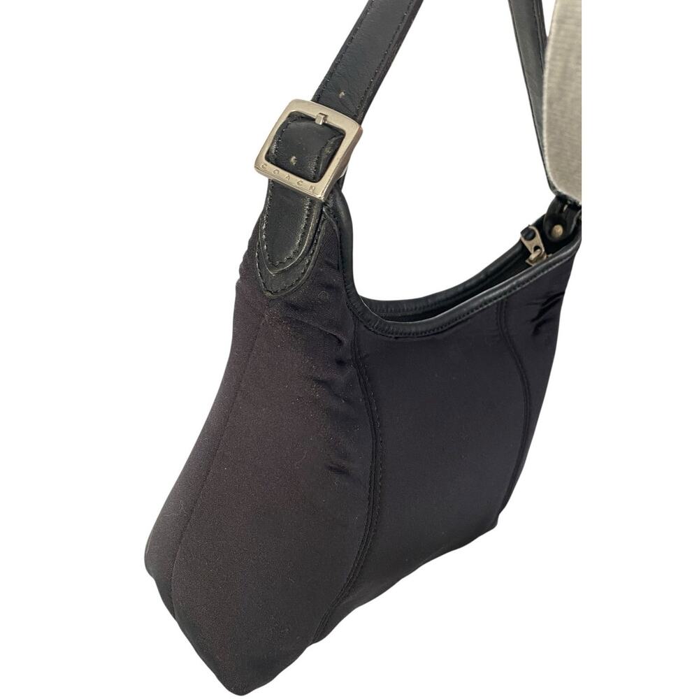 Coach Neo Crescent Shoulder Bag Hand Bag Black Neoprene Vintage Y2K 90s - Picture 11 of 16